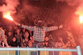 The fans of FС "Metallist" (Kharkov) 