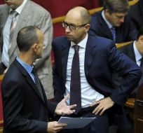 Arseniy Yatsenyuk and Andrey Kozhemyakin