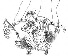 Caricature of Oleg Smal