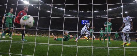 The ball is at the FC "Karpaty" (Lvov) gate