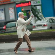 Woman with umbrella