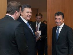 Viktor Yanukovіch and Anders Fogh Rasmussen