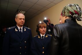 Prosecutors talk with Irina Krashkova