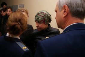 Prosecutors talk with Irina Krashkova