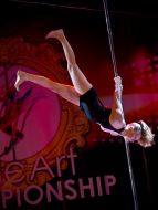 A participant of championship dance and acrobatics on the pole