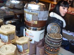 Sale of different sorts of coffee