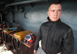 Член команди рятувального судна Чорноморського флоту "ЕПРОН"