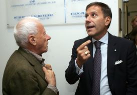 Fabrizio Romano and Achille Bonito Oliva