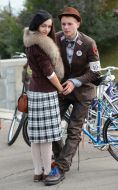 "Tweed Run" Autumn Bike Ride participants
