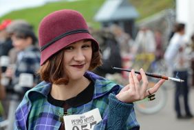 "Tweed Run" Autumn Bike Ride participant