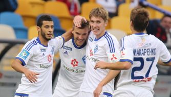 Yunes Belhanda, Andrey Yarmolenko, Sergey Sydorchuk and Evgeny Makarenko