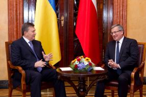 Viktor Yanukovych and Bronislaw Komorowski