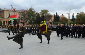 A wreath laying ceremony