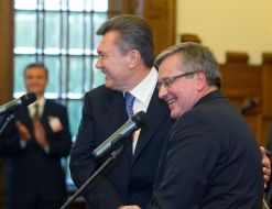 Viktor Yanukovych and Bronislaw Komorowski