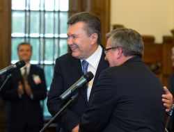 Viktor Yanukovych and Bronislaw Komorowski