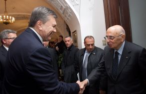 Viktor Yanukovych and Giorgio Napolitano