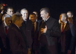 Viktor Yanukovich, Dmitriy Kiva and Recep Tayyip Erdogan