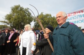 Participants of the protest