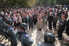 Participants of the protest