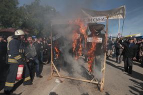 Participants of the protest