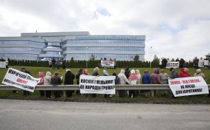 Protesters against substandard products