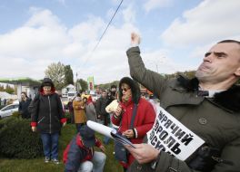 Protesters against substandard products