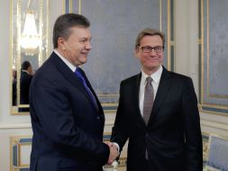 Viktor Yanukovich and Guido Westerwelle
