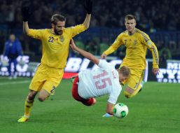 Andrey Yarmolenko, Marko Devic and Kamil Glik