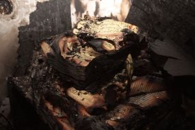 Последствия пожара в мечети