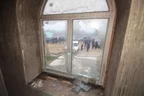 Последствия пожара в мечети