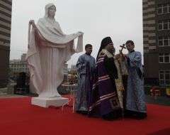 The opening of the sculpture of the Protection of the Mother of God