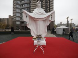 The opening of the sculpture of the Protection of the Mother of God