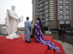 The opening of the sculpture of the Protection of the Mother of God