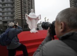 The opening of the sculpture of the Protection of the Mother of God
