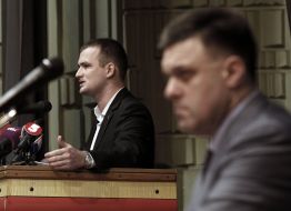 Oleg Tyagnibok and Yuriy Levchenko