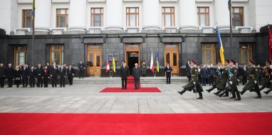 Official ceremony of meeting of Presidents of Ukraine and Czekh