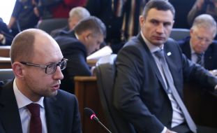 Arseniy Yatsenyuk and Vitaliy Klichko