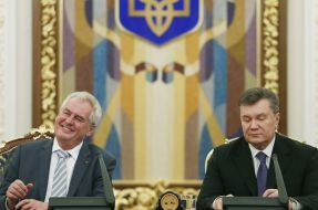 Viktor Yanukovich and Milos Zeman