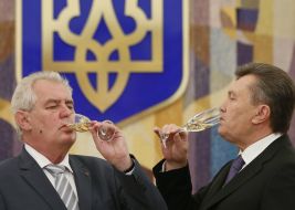 Viktor Yanukovich and Milos Zeman