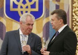 Viktor Yanukovich and Milos Zeman