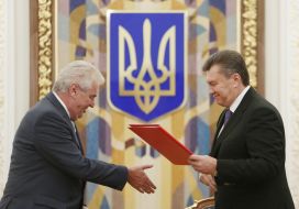 Viktor Yanukovich and Milos Zeman
