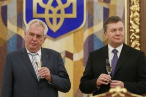 Viktor Yanukovich and Milos Zeman