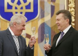 Viktor Yanukovich and Milos Zeman