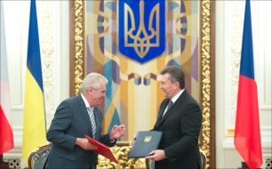 Viktor Yanukovich and Milos Zeman