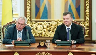 Viktor Yanukovich and Milos Zeman