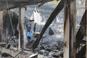 The consequences of a fire in a supermarket