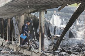 The consequences of a fire in a supermarket