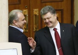 David Zhvania and Petr Poroshenko
