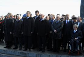 Laying flowers ceremony