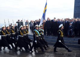 Laying flowers ceremony
